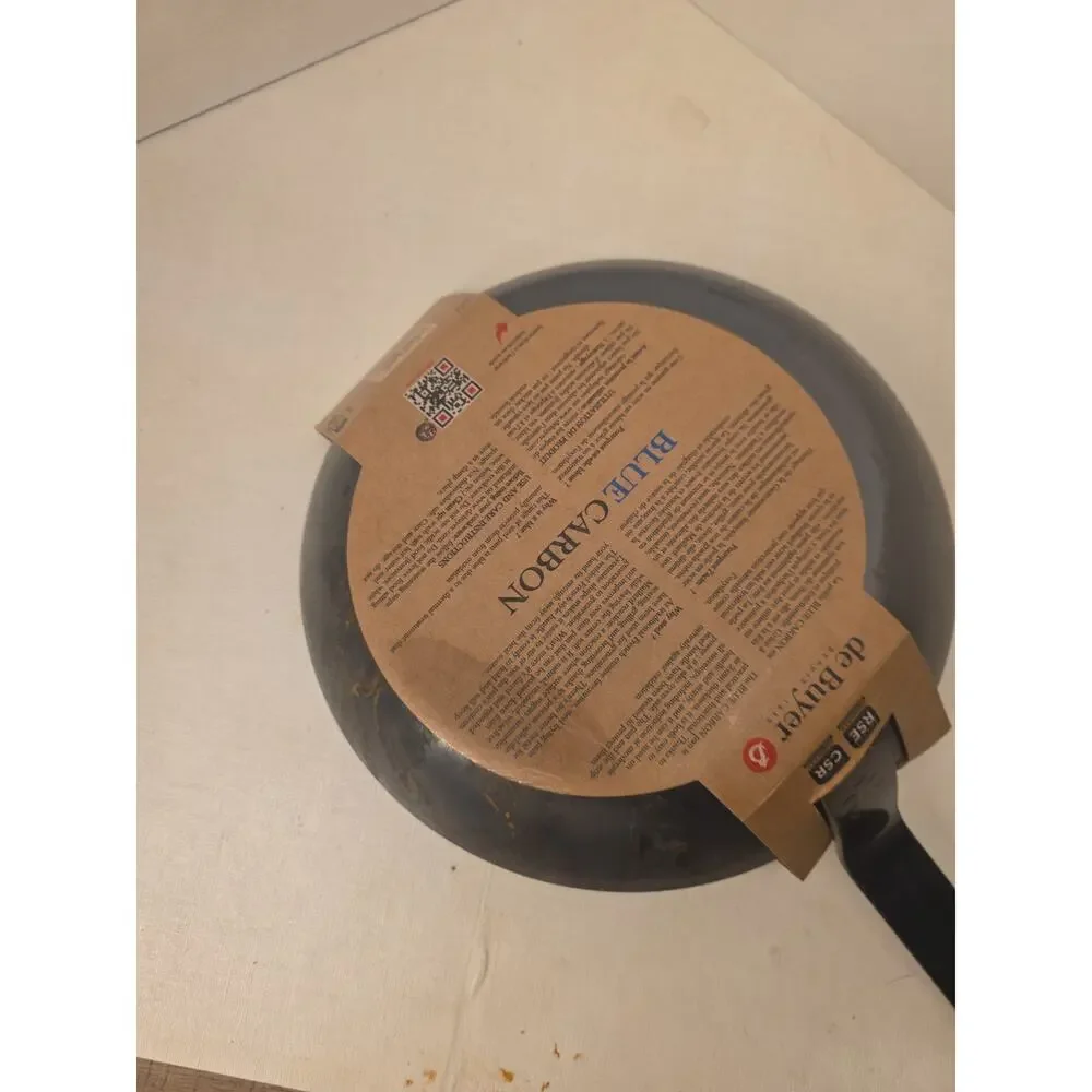 de Buyer - Blue Carbon Steel Fry Pan 2mm Thick - 10.25” Diameter, Made in France